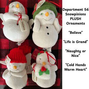 Department 56 Snowpinions PLUSH ornaments